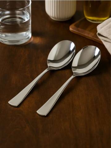 Лопатки для салату, 2 шт. - срібний