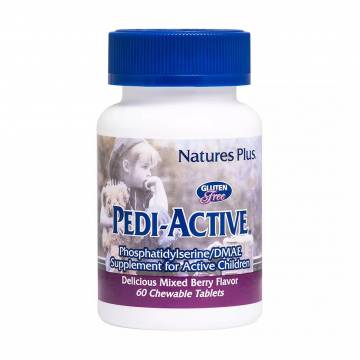 Витамины для активных детей NaturesPlus Pedi-Active со вкусом ягод, 60 жевательных таблеток Витамины для активных детей NaturesPlus Pedi-Active со вкусом ягод, 60 жевательных таблеток