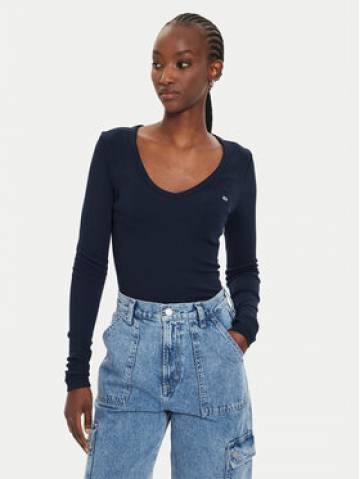Tommy Jeans Блузка Essential DW0DW17990 Cиній Slim Fit Tommy Jeans Блузка Essential DW0DW17990 Cиній Slim Fit