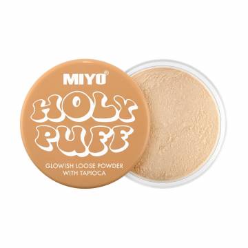 Рассыпчатая пудра для лица Miyo Holy Puff Glowish Loose Powder With Tapioca с тапиокой, 6 г Рассыпчатая пудра для лица Miyo Holy Puff Glowish Loose Powder With Tapioca с тапиокой, 6 г
