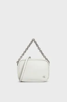 Женская белая сумка MICRO MONO CHAIN CAMERA BAG18 Белый ONESIZE Calvin Klein K60K611949