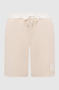 Бежевые шорты с принтом