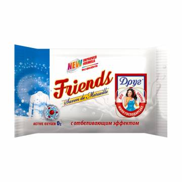 Хозяйственное твердое мыло Друг Friends Savon de Marseille для стирки с отбеливающим эффектом, 125 г Хозяйственное твердое мыло Друг Friends Savon de Marseille для стирки с отбеливающим эффектом, 125 г