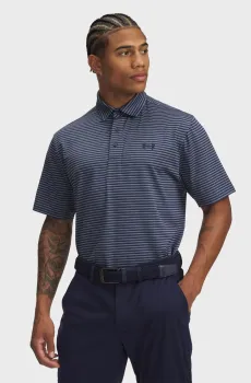 Мужское темно-синее поло в полоску UA Playoff 3.0 Stripe Polo Синий S Under Armour 1378676-424