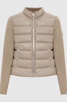 Бежевая комбинированная куртка LEELO
