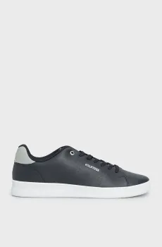 Мужские темно-синие кожаные сникерcы COURT CUP LTH PERF DETAIL Синий 44 Tommy Hilfiger FM0FM05038