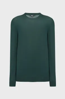 Мужской темно-зеленый шерстяной джемпер ARTHUR Basic merino wool sweat Зеленый XL Mexx MF006601443M