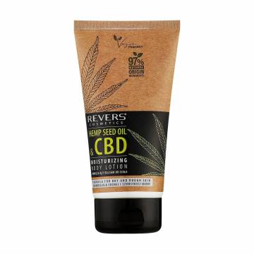 Увлажняющий лосьон для тела Revers Cosmetics Hemp Seed Oil & CBD Moisturizing Body Lotion, 150 мл Увлажняющий лосьон для тела Revers Cosmetics Hemp Seed Oil & CBD Moisturizing Body Lotion, 150 мл