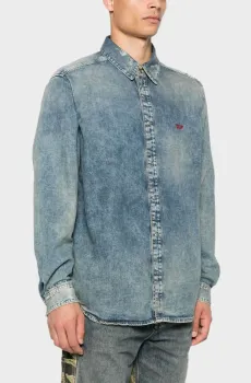 Мужская голубая рубашка CAMICIA Голубой L Diesel A03534 068TL