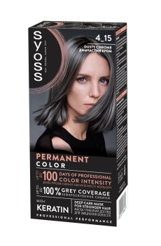 Стойкая крем-краска для волос SYOSS 4_15 Дымчатый хром, 115 мл