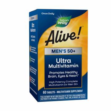 Мультивитамины для мужчин 50+ Natures Way Alive! Once Daily Mens 50+ Multi-Vitamin, 60 таблеток