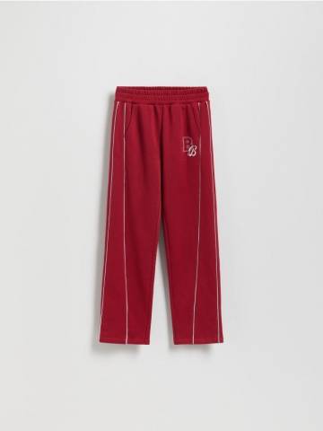 Reserved - Трикотажні штани з лампасами - буряковий - 724EG-83X