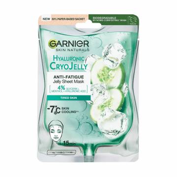 Гиалуроновая тканевая маска-желе для лица Garnier Skin Naturals Hyaluronic Cryo Jelly с эффектом охлаждения и увлажнения, 5 г Гиалуроновая тканевая маска-желе для лица Garnier Skin Naturals Hyaluronic Cryo Jelly с эффектом охлаждения и увлажнения, 5 г