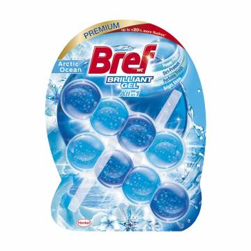 Туалетный блок Bref Brilliant Gel Арктический океан, 2*42 г Туалетный блок Bref Brilliant Gel Арктический океан, 2*42 г