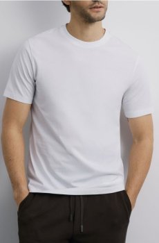 Reserved - Бавовняна футболка regular - білий - 8668H-00X