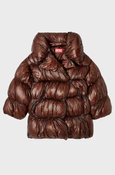 Коричневый пуховик W-INONA (унисекс) Коричневый 40 Diesel A18396 0DEBT
