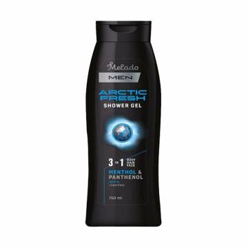 Мужской гель для душа 3 в 1 Melado Arctic Fresh Shower Gel Menthol & Panthenol с ментолом и пантенолом, 750 мл Мужской гель для душа 3 в 1 Melado Arctic Fresh Shower Gel Menthol & Panthenol с ментолом и пантенолом, 750 мл