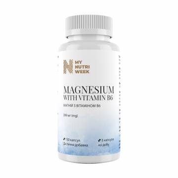 Магний с витамином В6 My Nutri Week Magnesium with Vitamin B6, 399 мг, 150 капсул Магний с витамином В6 My Nutri Week Magnesium with Vitamin B6, 399 мг, 150 капсул