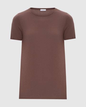 Коричневый топ из кашемира