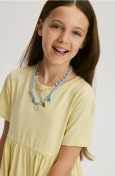 Reserved - Бавовняна сукня - світло-жовтий - 351IB-10X