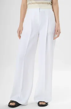 Женские белые льняные брюки Белый 32 BOSS 50557443;100
