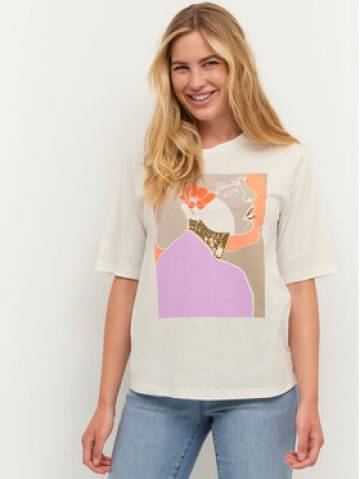 Kaffe Футболка KAbloom 10507308 Білий Loose Fit Kaffe Футболка KAbloom 10507308 Білий Loose Fit