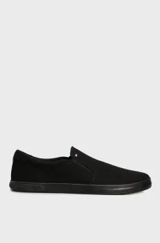 Мужские черные слипоны Черный 43 Tommy Hilfiger FM0FM00597