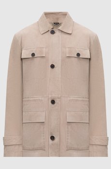 Бежевая куртка замшевая DANNY-SU