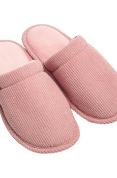 Женские домашние тапочки Twins HS-OZ вельвет, розовые, размер 40-41 (26 см)
