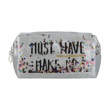 Косметичка Cosmo Shop Must Have Make Up, 18.5*10.5*7.5 см, серебристая, 1 шт (CS1137S)