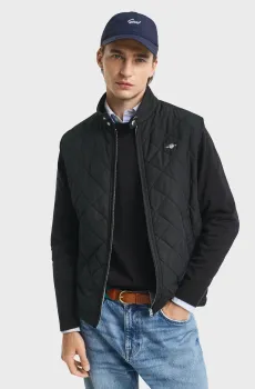 Мужской черный жилет QUILTED WINDCHEATER Черный L Gant 7006341