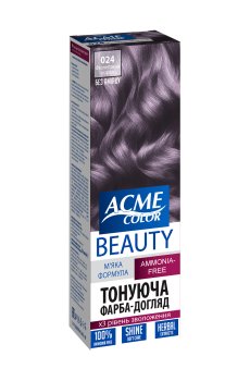 Безаммиачная тонирующая краска для волос Beauty 024 Фиолетовый коралл, 50 мл