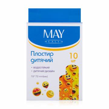 Пластырь детский MAY Health 19*72 мм, 10 шт Пластырь детский MAY Health 19*72 мм, 10 шт