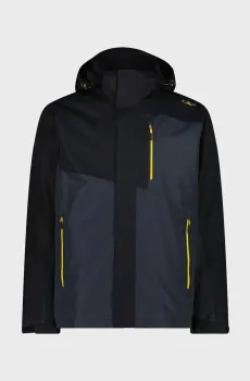 Мужская черная куртка 3в1 JACKET ZIP HOOD DETACHABLE INN Черный 52 CMP 31Z1587D-04UU