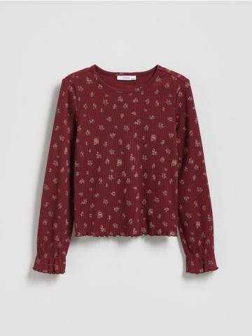 Reserved - GIRLS` T-SHIRT - кавовий - 358FT-84X