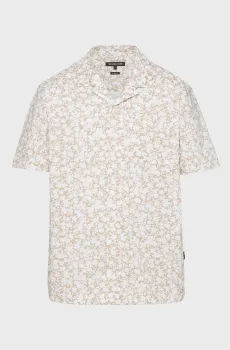 Мужская бежевая рубашка с узором SS RLX FLORAL CAMP Бежевый XL Michael Kors CS5409LHPM