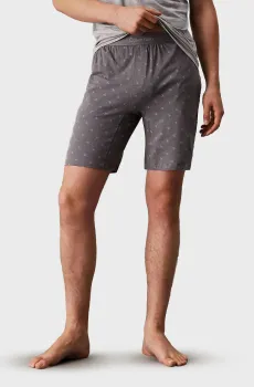 Мужские темно-серые шорты с узором SLEEP Серый S Calvin Klein 000NM2847E