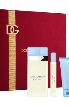 Парфюмированный набор Dolce & Gabbana Light Blue женский (туалетная вода, 100 мл + туалетная вода, 10 мл + крем для тела, 50 мл)