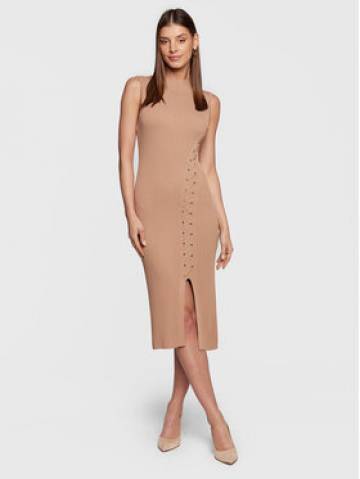 Guess Трикотажна сукня W3RK40 Z2U00 Коричневий Slim Fit Guess Трикотажна сукня W3RK40 Z2U00 Коричневий Slim Fit