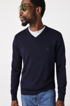 Lacoste светр чоловічий з V-вирізом