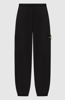 Черные джоггеры с логотип патч