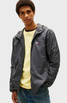 Мужская серая ветровка FLEECE CHICAGO Серый L Tommy Jeans DM0DM22291