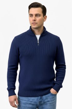 Гольф-водолазка с молнией на воротнике RG-10-golf-siniy