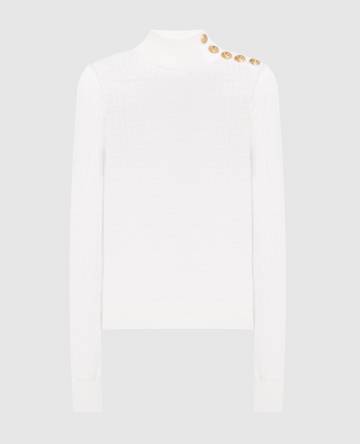 Белый джемпер в шаблон логотипа монограмма