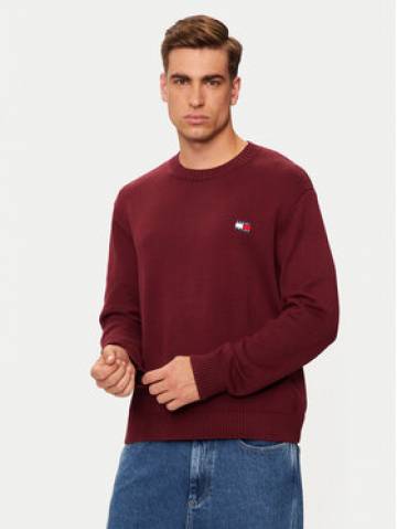 Tommy Jeans Светр Badge DM0DM20706 Бордовий Regular Fit Tommy Jeans Светр Badge DM0DM20706 Бордовий Regular Fit