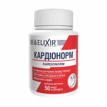 диeтичecкая дoбaвка Elixir Кардионорм, 50 капсул диeтичecкая дoбaвка Elixir Кардионорм, 50 капсул