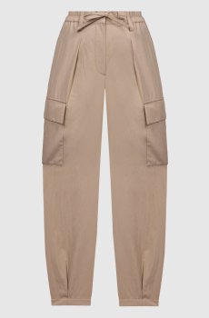 Коричневые брюки карго с цепочкой мониль