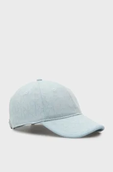 Женская голубая джинсовая кепка с узором BURNOUT Голубой ONESIZE Calvin Klein LV04F5042G