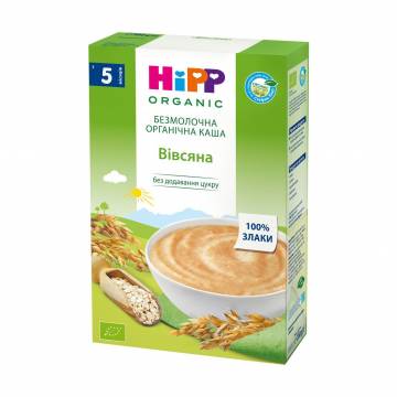 Детская безмолочная органическая каша Hipp Овсяная, без добавления сахара, от 5 месяцев, 200 г Детская безмолочная органическая каша Hipp Овсяная, без добавления сахара, от 5 месяцев, 200 г