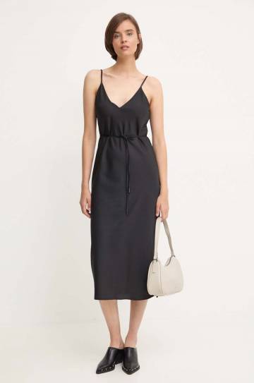 Платье Calvin Klein цвет чёрный midi прямое K20K207566 Платье Calvin Klein цвет чёрный midi прямое K20K207566
